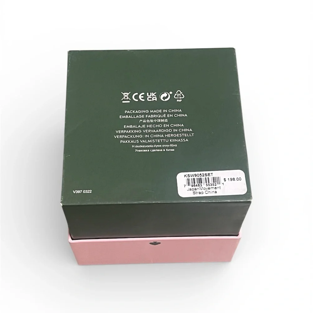 NIB KATE SPADE NEW YORK Metro Kate 34MM Leather Strap Watch Gift Set in box